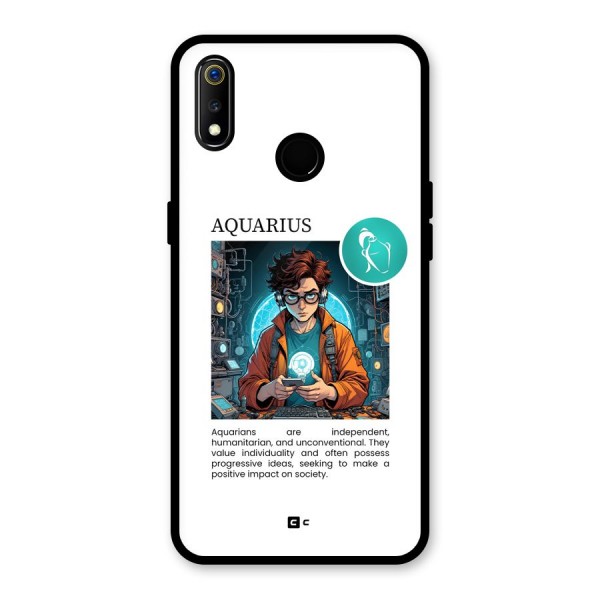 Admire Aquarius Glass Back Case for Realme 3