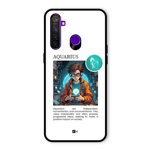 Admire Aquarius Glass Back Case for Realme 5 Pro