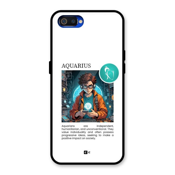 Admire Aquarius Glass Back Case for Realme C2