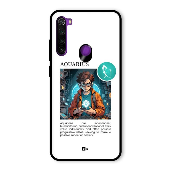 Admire Aquarius Glass Back Case for Redmi Note 8
