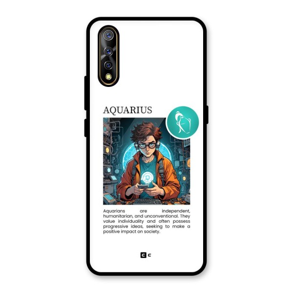 Admire Aquarius Glass Back Case for Vivo S1