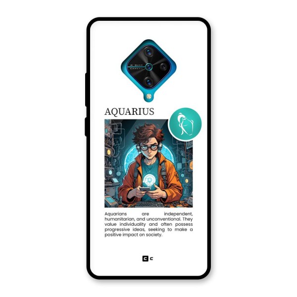 Admire Aquarius Glass Back Case for Vivo S1 Pro
