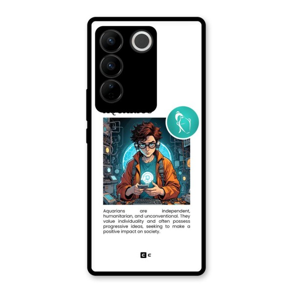 Admire Aquarius Glass Back Case for Vivo V27