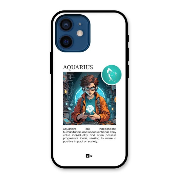 Admire Aquarius Glass Back Case for iPhone 12 Mini