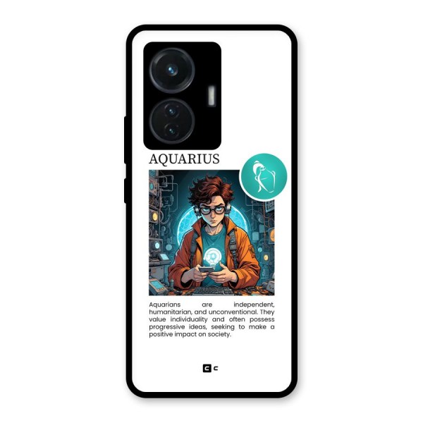 Admire Aquarius Glass Back Case for iQOO Z6 44W