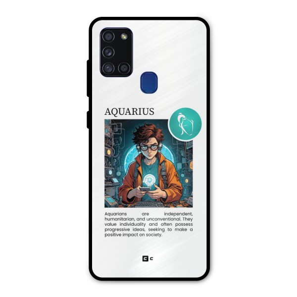 Admire Aquarius Metal Back Case for Galaxy A21s