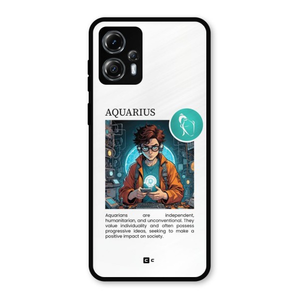 Admire Aquarius Metal Back Case for Moto G13