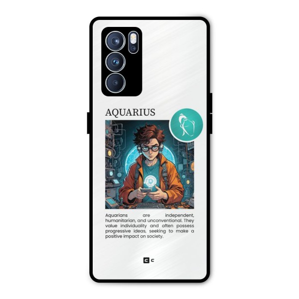Admire Aquarius Metal Back Case for Oppo Reno6 Pro 5G