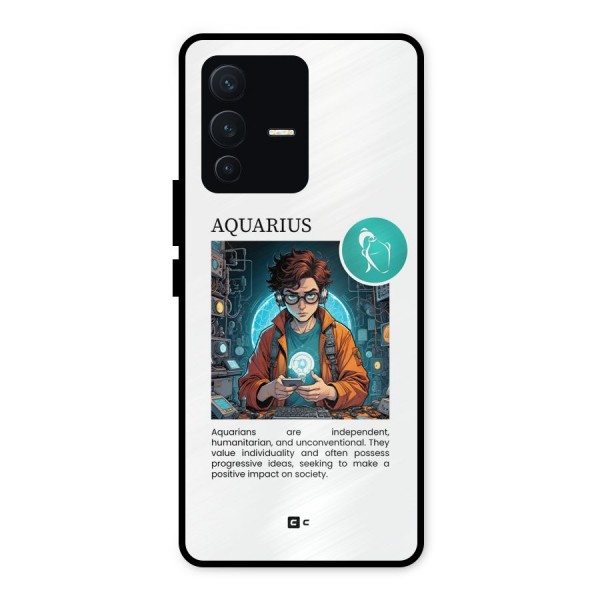 Admire Aquarius Metal Back Case for Vivo V23 5G