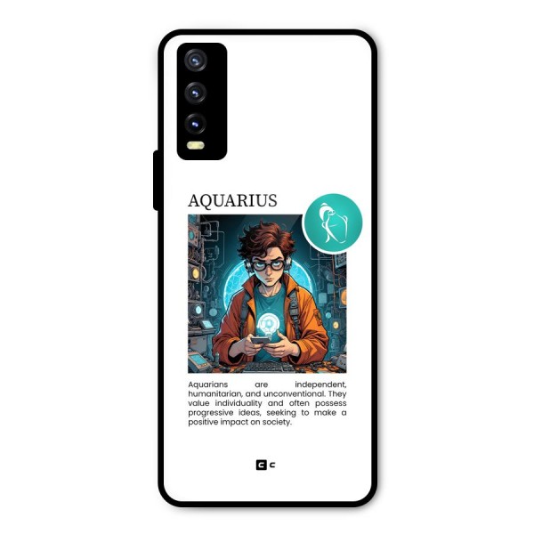 Admire Aquarius Metal Back Case for Vivo Y20i