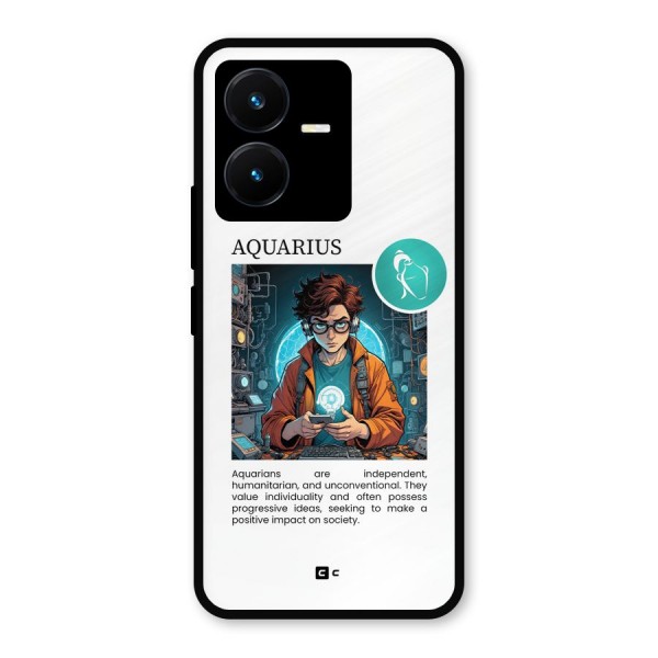 Admire Aquarius Metal Back Case for Vivo Y22
