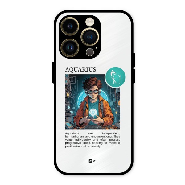 Admire Aquarius Metal Back Case for iPhone 14 Pro