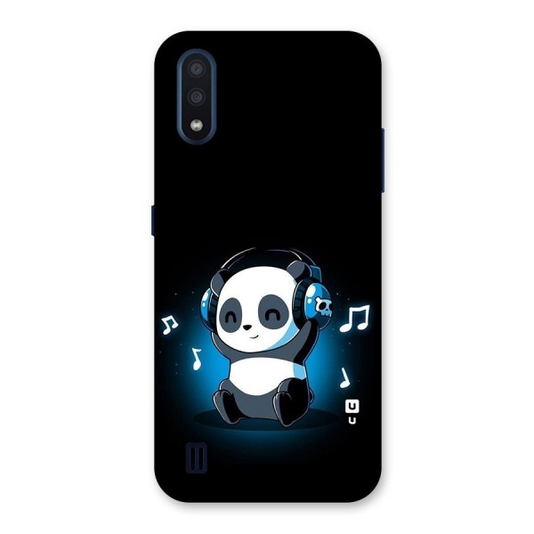 Adorable Panda Enjoying Music Back Case for Galaxy M01