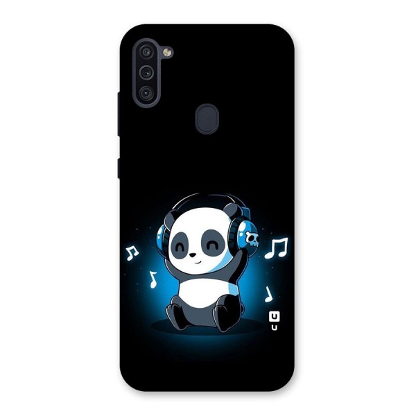 Adorable Panda Enjoying Music Back Case for Galaxy M11