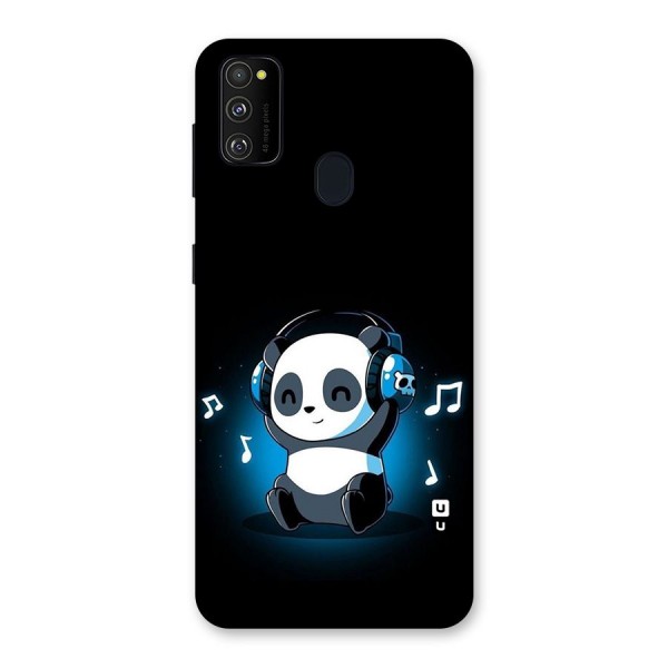 Adorable Panda Enjoying Music Back Case for Galaxy M21