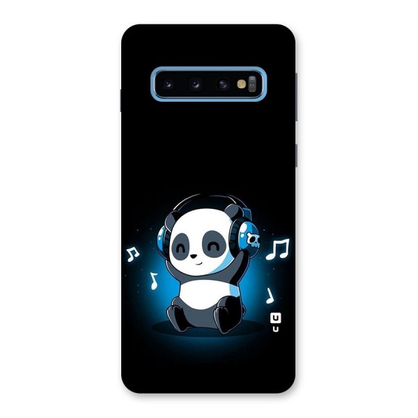 Adorable Panda Enjoying Music Back Case for Galaxy S10