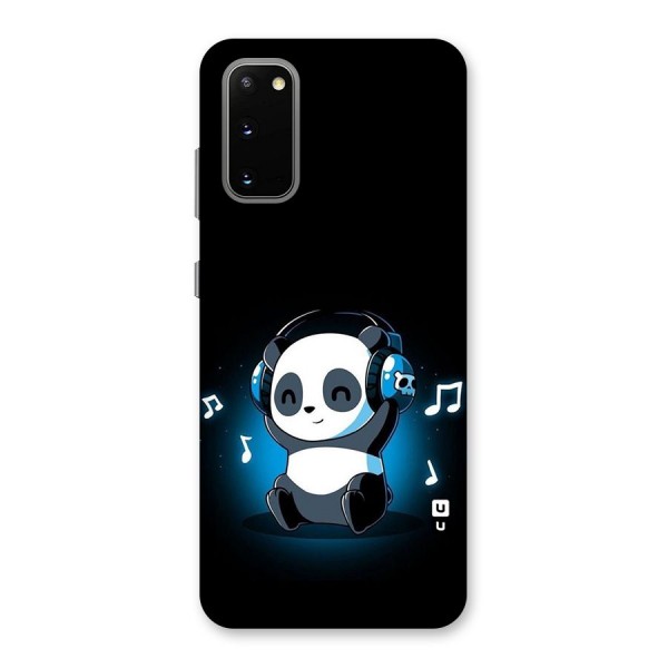 Adorable Panda Enjoying Music Back Case for Galaxy S20