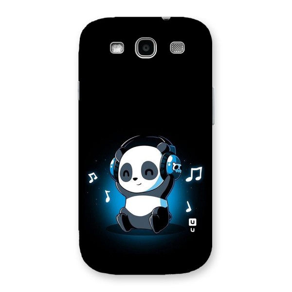 Adorable Panda Enjoying Music Back Case for Galaxy S3