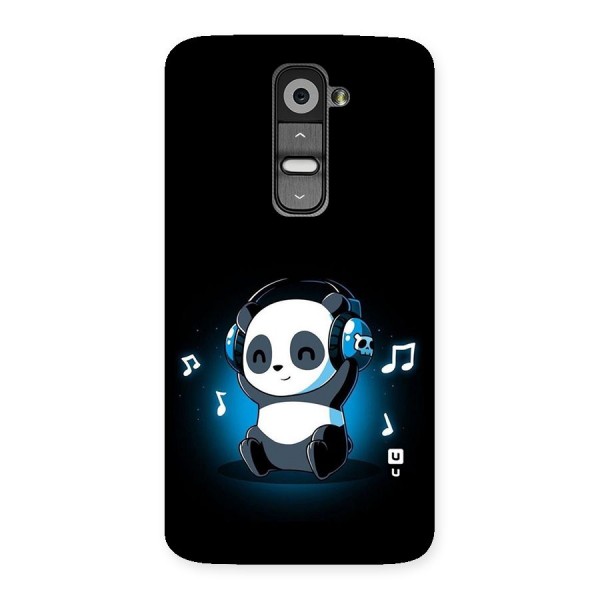 Adorable Panda Enjoying Music Back Case for LG G2