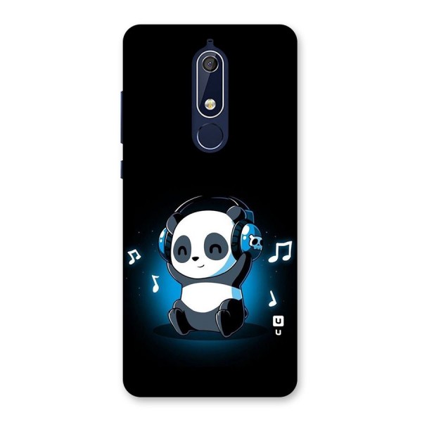 Adorable Panda Enjoying Music Back Case for Nokia 5.1