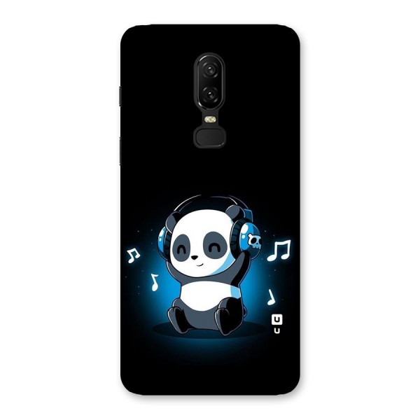 Adorable Panda Enjoying Music Back Case for OnePlus 6