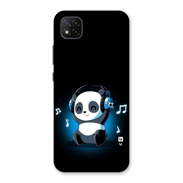 Adorable Panda Enjoying Music Back Case for Poco C3