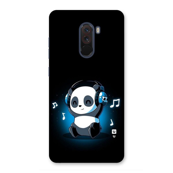 Adorable Panda Enjoying Music Back Case for Poco F1