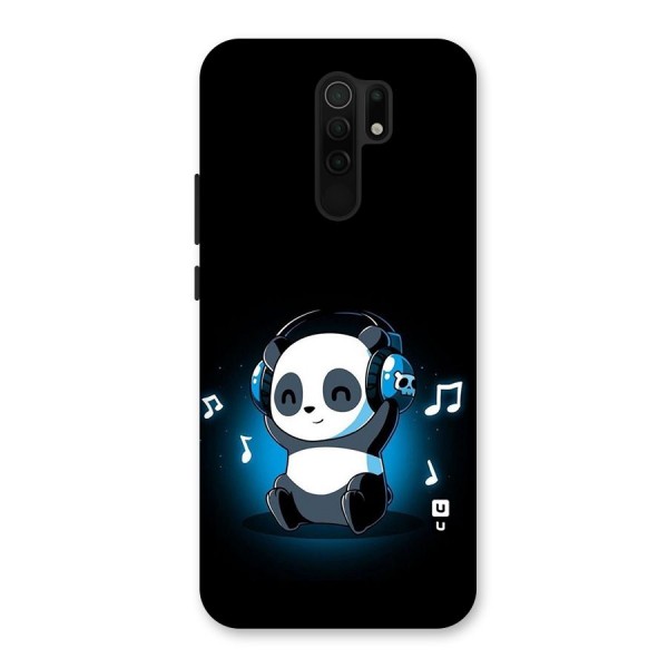 Adorable Panda Enjoying Music Back Case for Redmi 9 Prime