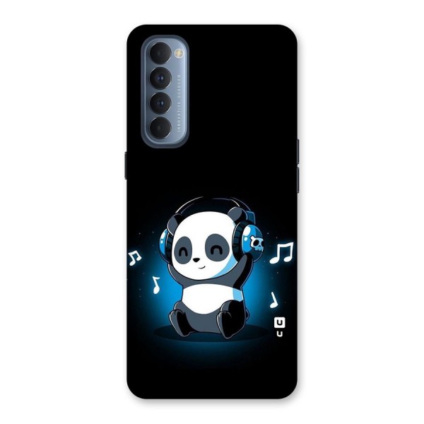 Adorable Panda Enjoying Music Back Case for Reno4 Pro