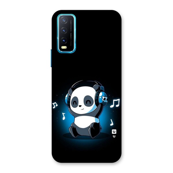 Adorable Panda Enjoying Music Back Case for Vivo Y20i