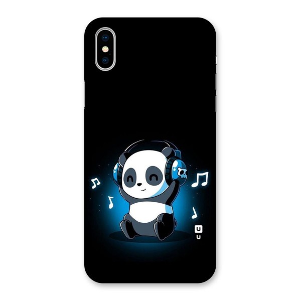 Adorable Panda Enjoying Music Back Case for iPhone X