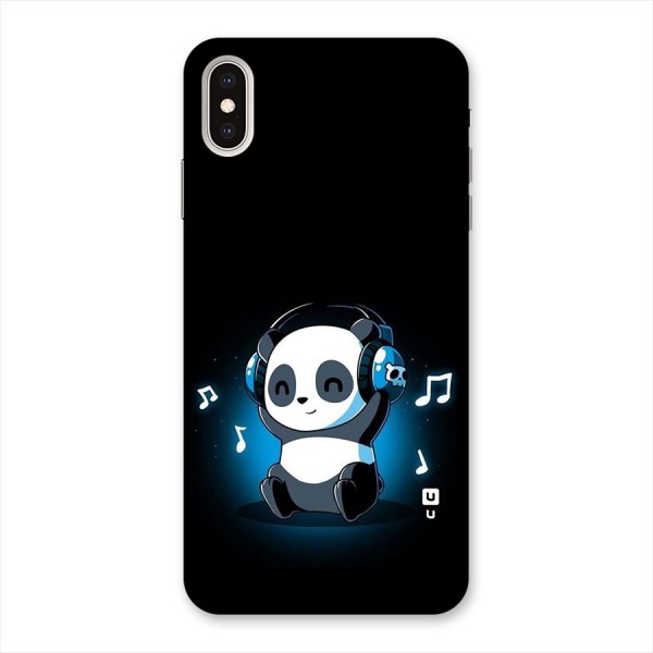 Adorable Panda Enjoying Music Back Case for iPhone XS Max