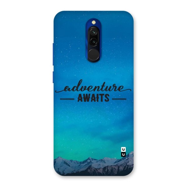 Adventure Awaits Glass Back Case for Redmi 8