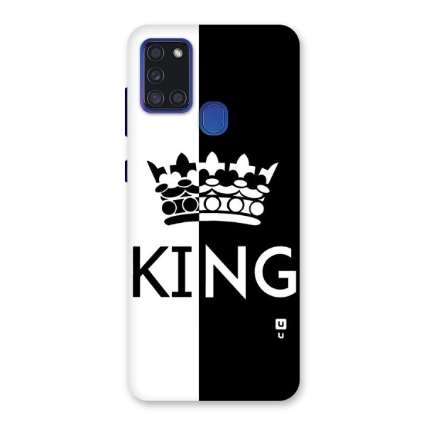 Aesthetic Crown King Back Case for Galaxy A21s