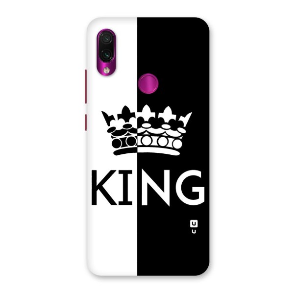 Aesthetic Crown King Back Case for Redmi Note 7 Pro