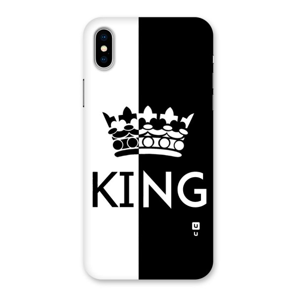 Aesthetic Crown King Back Case for iPhone X