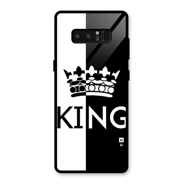Aesthetic Crown King Glass Back Case for Galaxy Note 8