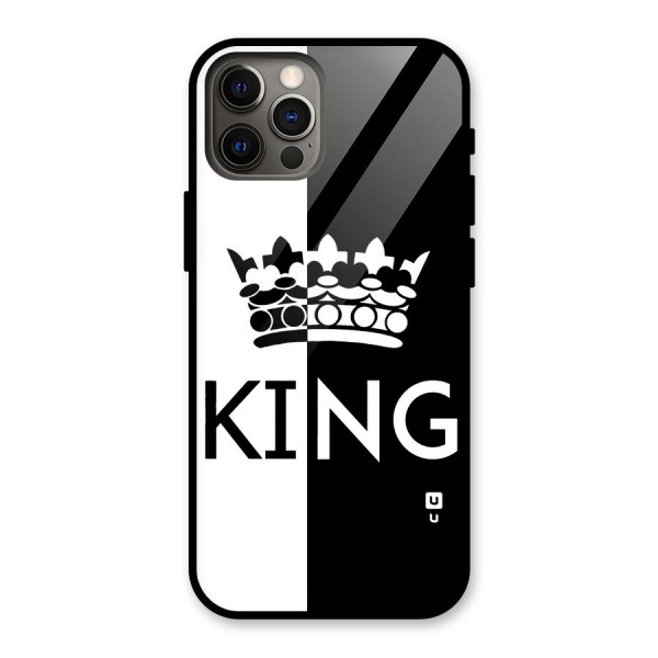 Aesthetic Crown King Glass Back Case for iPhone 12 Pro