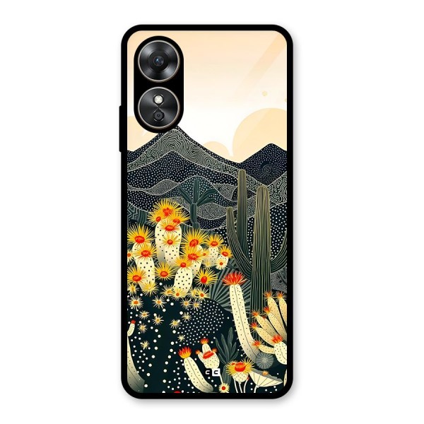 Aesthetic Desert Glass Back Case for Oppo A17