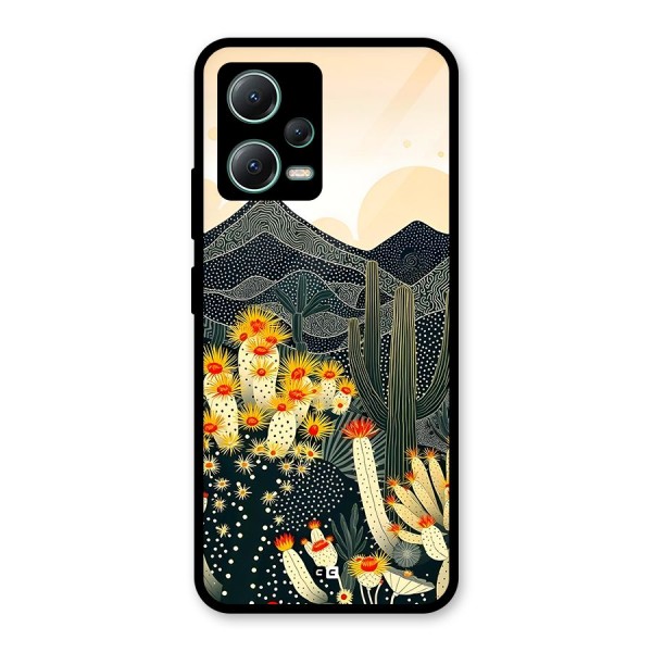 Aesthetic Desert Glass Back Case for Poco X5