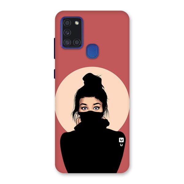 Aesthetic Digital Art Girl Back Case for Galaxy A21s