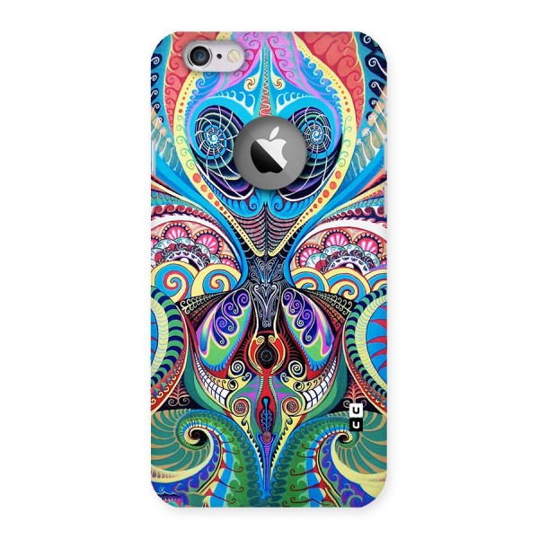Alien Psychedelic Art Back Case for iPhone 6 Logo Cut