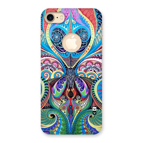 Alien Psychedelic Art Back Case for iPhone 7 Logo Cut