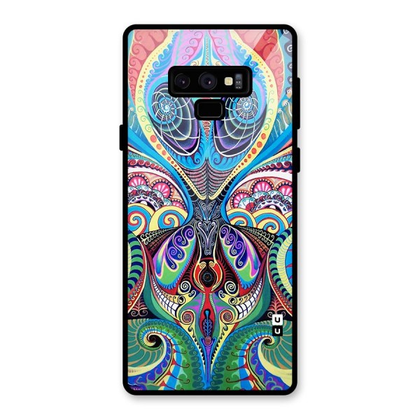 Alien Psychedelic Art Glass Back Case for Galaxy Note 9