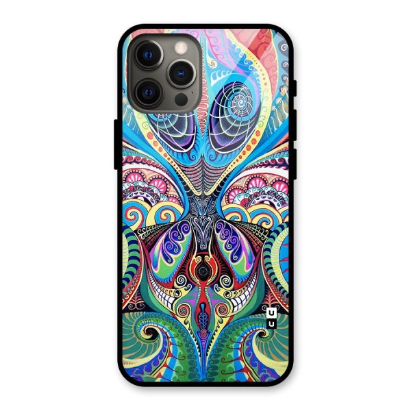 Alien Psychedelic Art Glass Back Case for iPhone 12 Pro Max