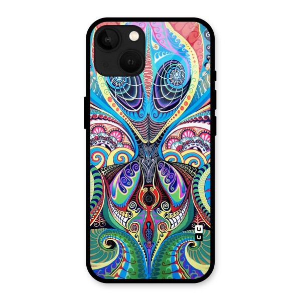Alien Psychedelic Art Glass Back Case for iPhone 13