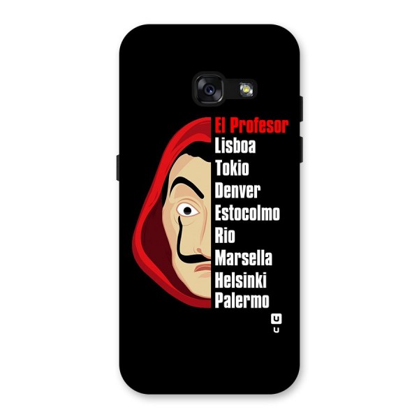 All Members Money Heist Back Case for Galaxy A3 (2017)