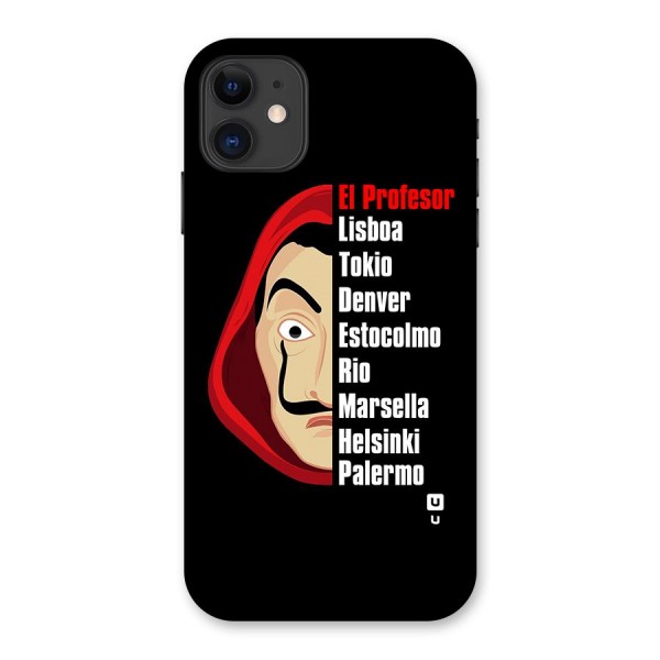 All Members Money Heist Back Case for iPhone 11