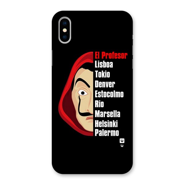 All Members Money Heist Back Case for iPhone X