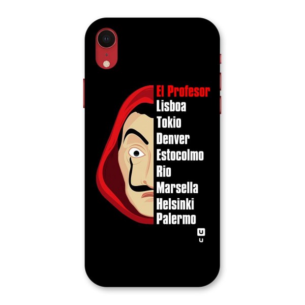 All Members Money Heist Back Case for iPhone XR